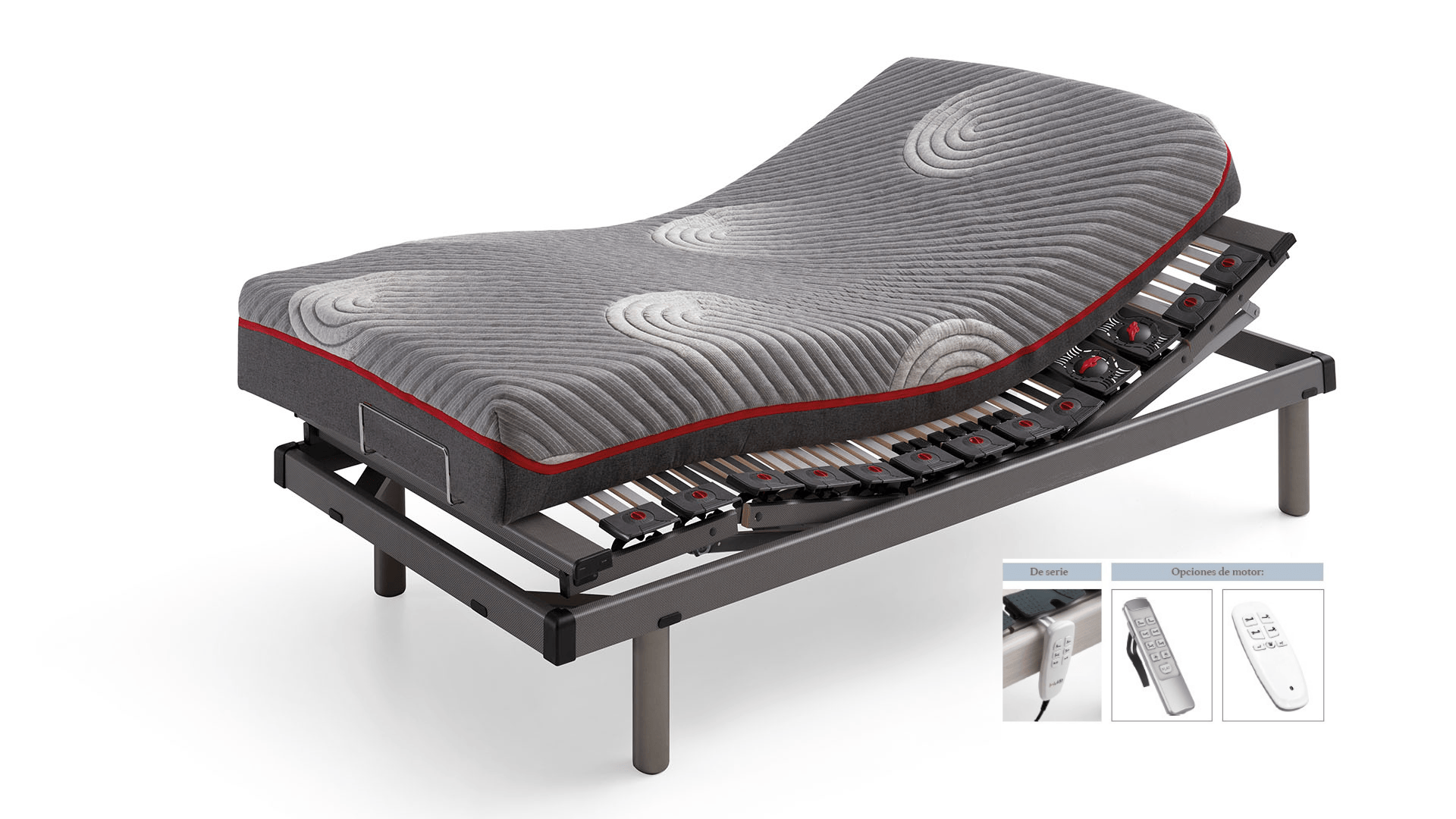 Somier articulado Titanium y colchón Hybrid