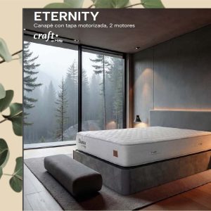 Canape Eternity con Tapa Tapizada 3 D y Bsagras Motorizadas